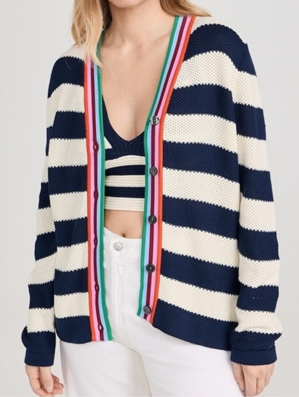 KULE The Raven Cardigan Striped Sz Small